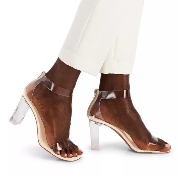INC International Concepts Makenna Two-piece Clear Vinyl Dress Sandals 11 - Picture 4 of 9